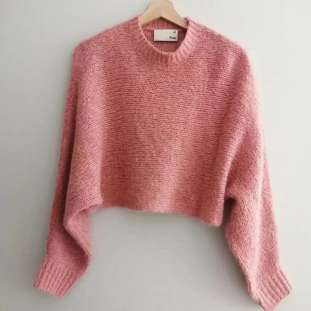 Aritzia Wilfred Free Lolan Alpaca and Wool Blend Knit Cropped Sweater XS